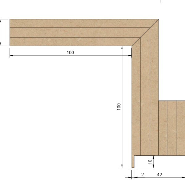 gordijnnis retombée retombée L-Cove cove